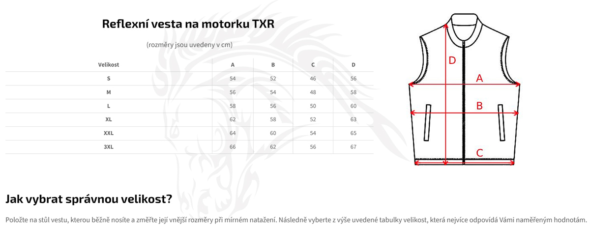 TXR Reflexní moto vesta TXR S